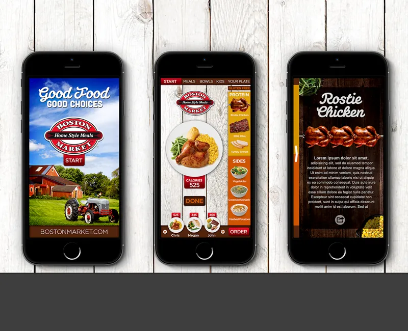 Boston Market — Ordering app design